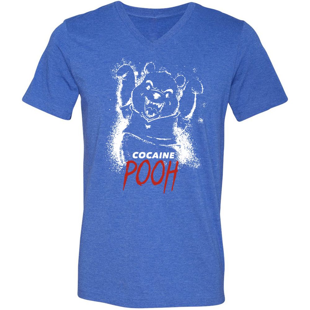 Unisex V-Neck T-Shirt - TD6LDJ6X - Heather True Royal - 14