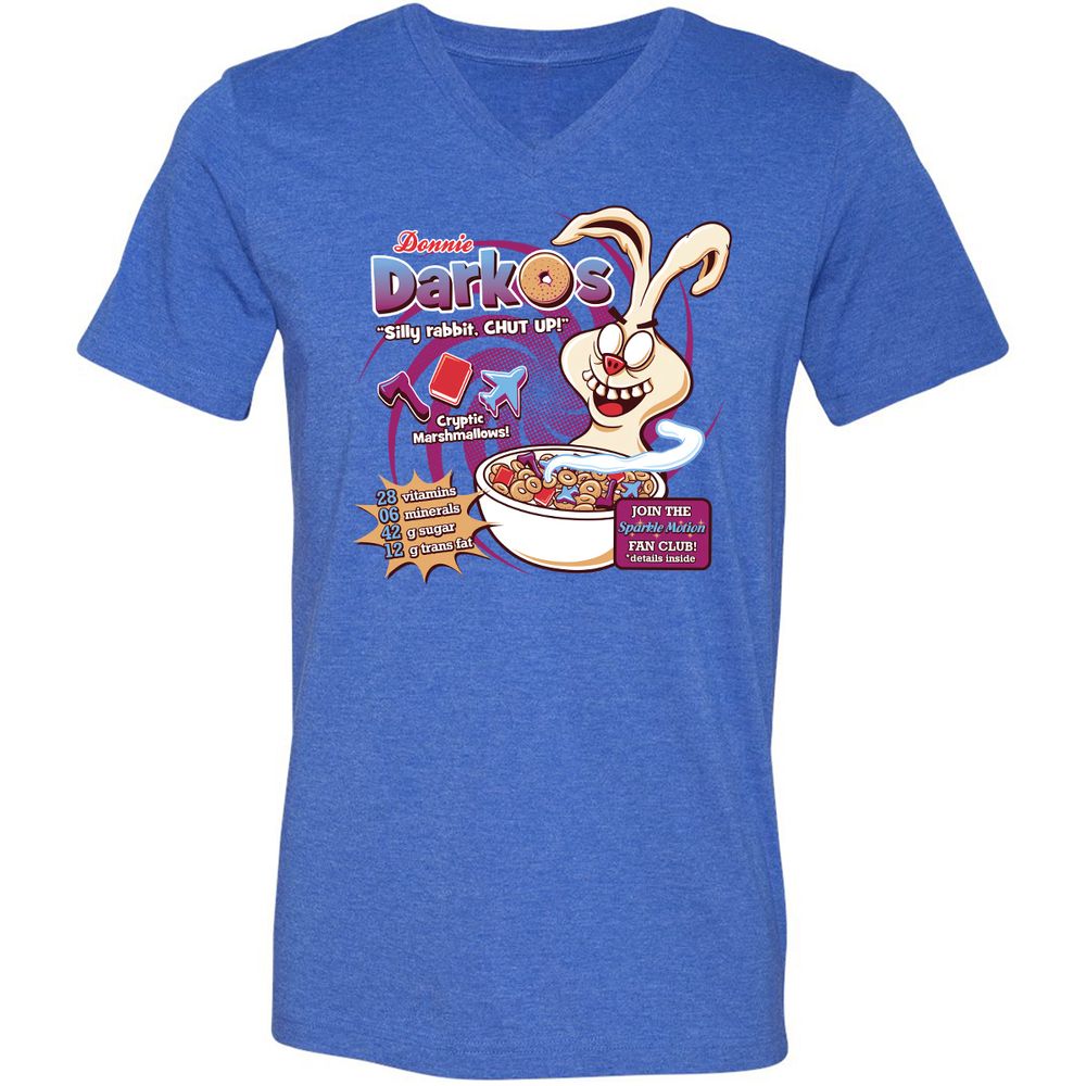 Unisex V-Neck T-Shirt - RKST5YTJ - Heather True Royal - 14