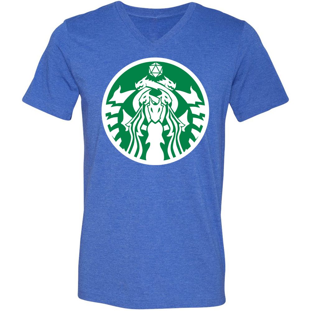 Unisex V-Neck T-Shirt - XXEC85R8 - Heather True Royal - 14