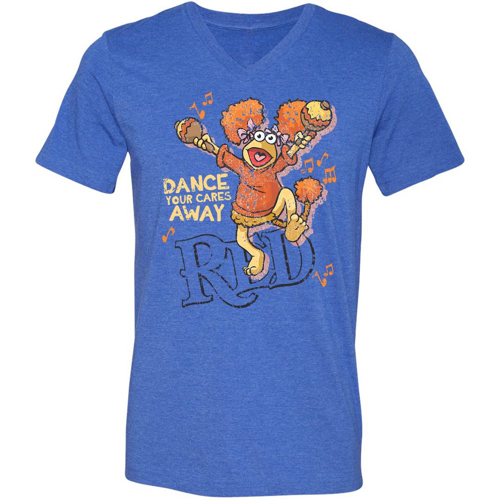 Unisex V-Neck T-Shirt - TD1P91WM - Heather True Royal - 14