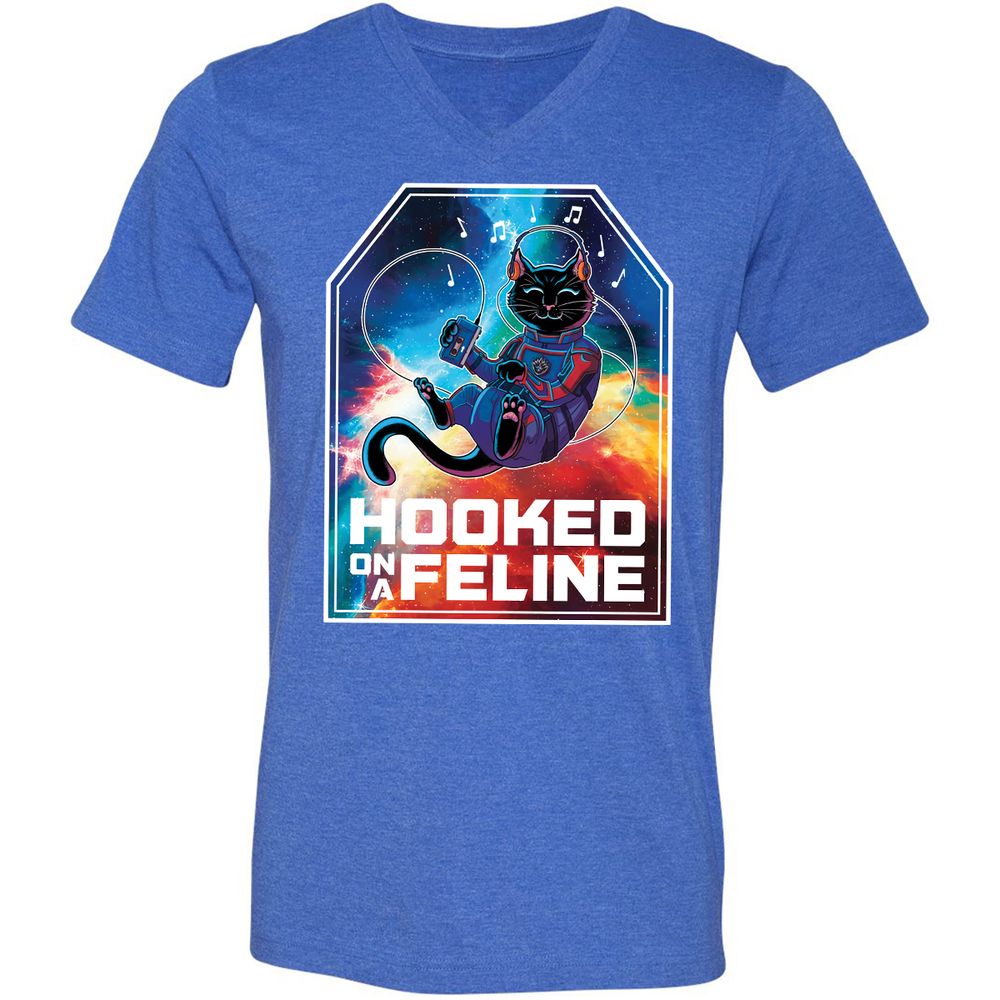 Unisex V-Neck T-Shirt - JFM3JBN1 - Heather True Royal - 14