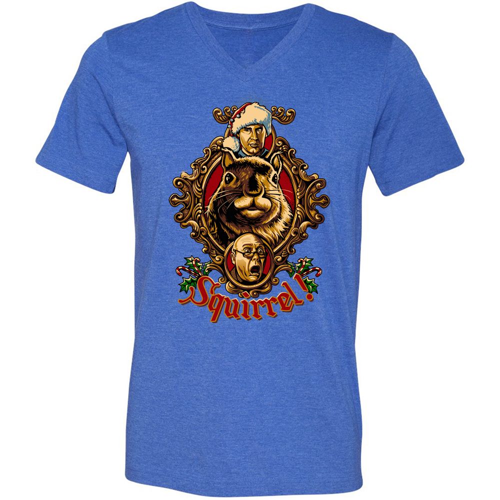 Unisex V-Neck T-Shirt - 2XASG4Y5 - Heather True Royal - 14