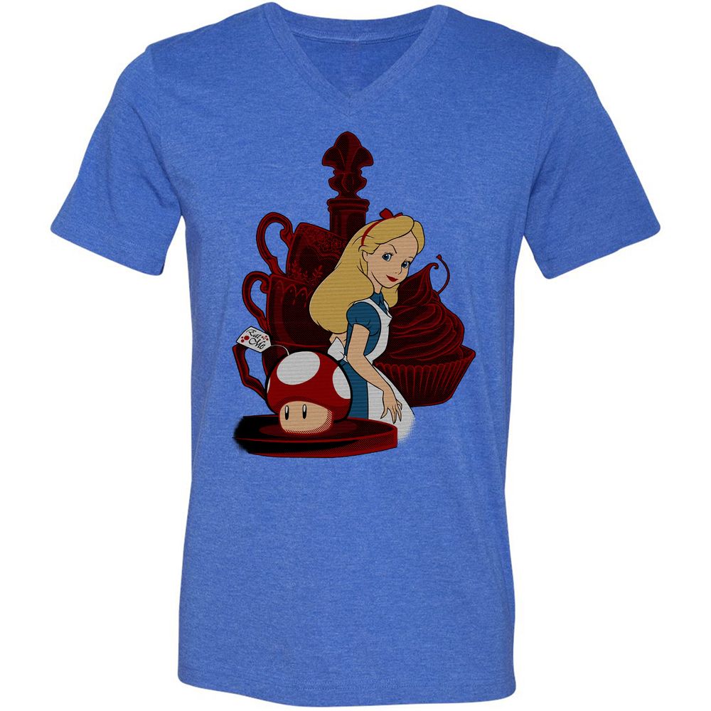 Unisex V-Neck T-Shirt - A31N8JS8 - Heather True Royal - 14