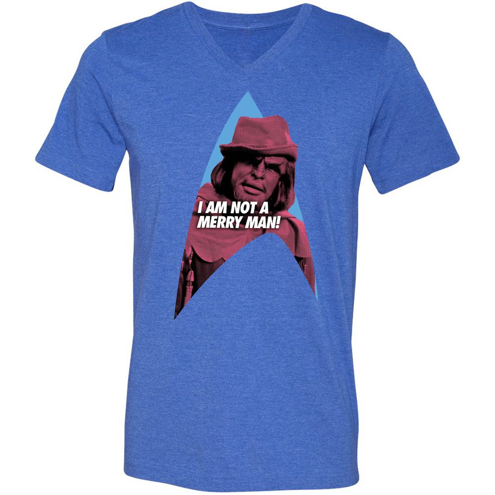 Unisex V-Neck T-Shirt - 81ZMQ83P - Heather True Royal - 14