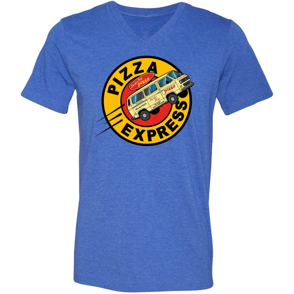 Unisex V-Neck T-Shirt - BYL4VUUR - Heather True Royal - 14