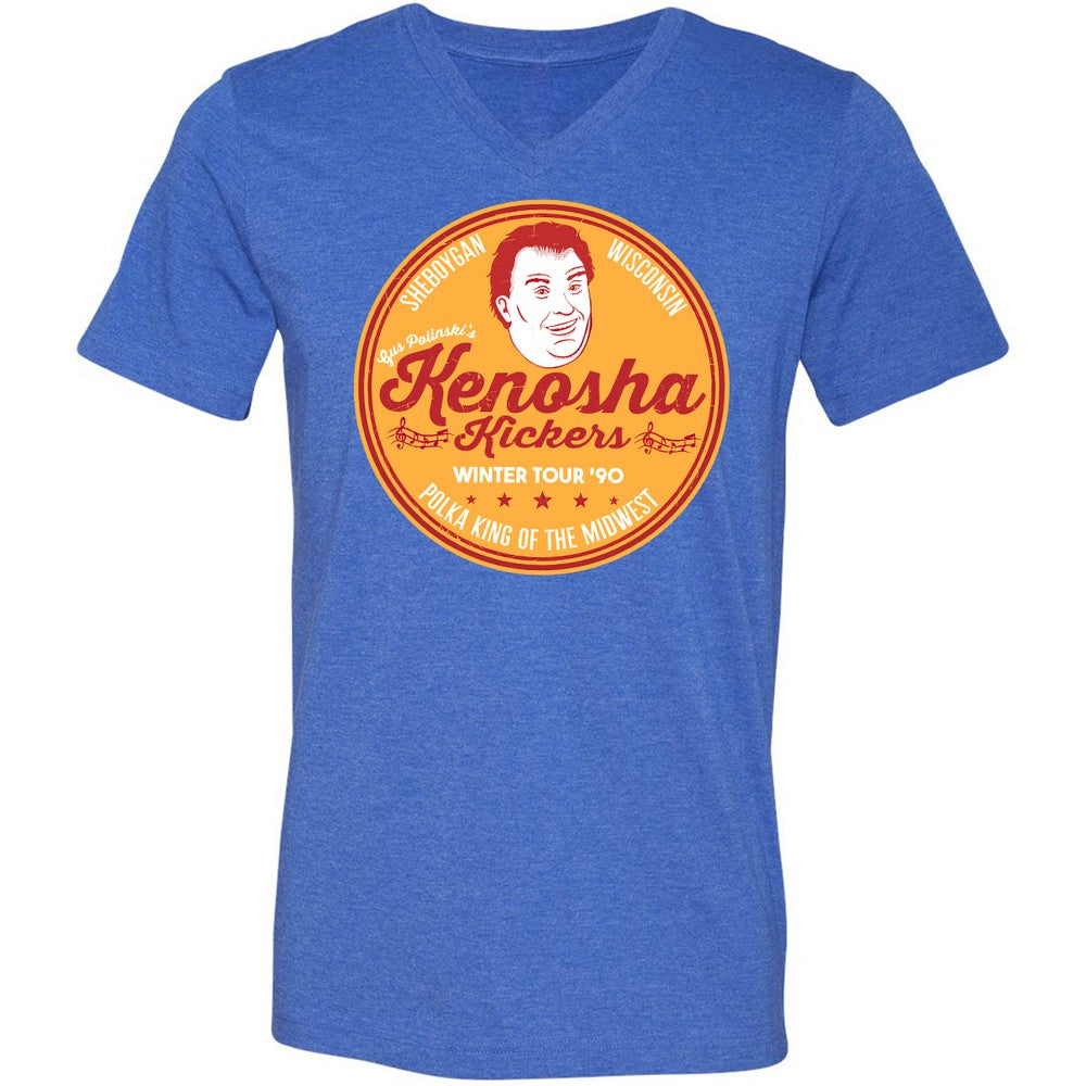 Unisex V-Neck T-Shirt - 7LBLD2CJ - Heather True Royal - 14