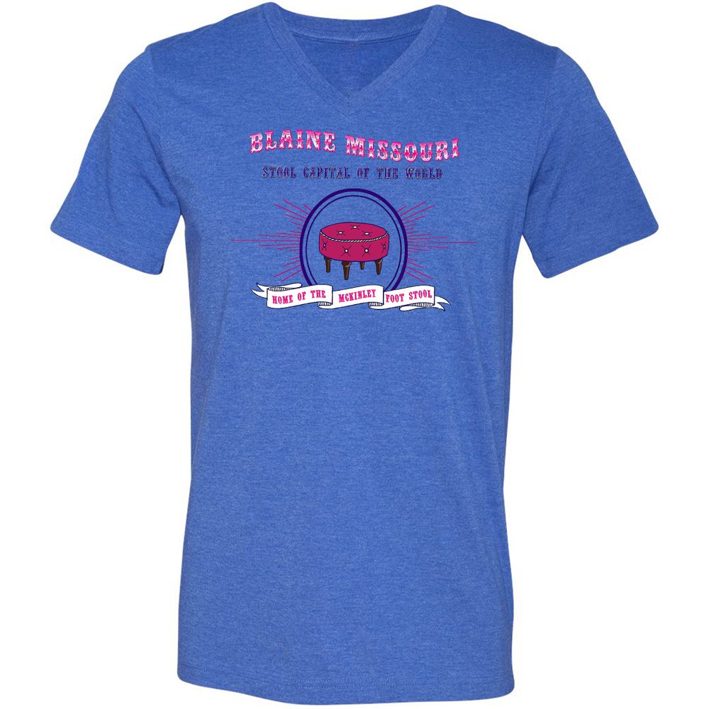Unisex V-Neck T-Shirt - EJPHC9MR - Heather True Royal - 14