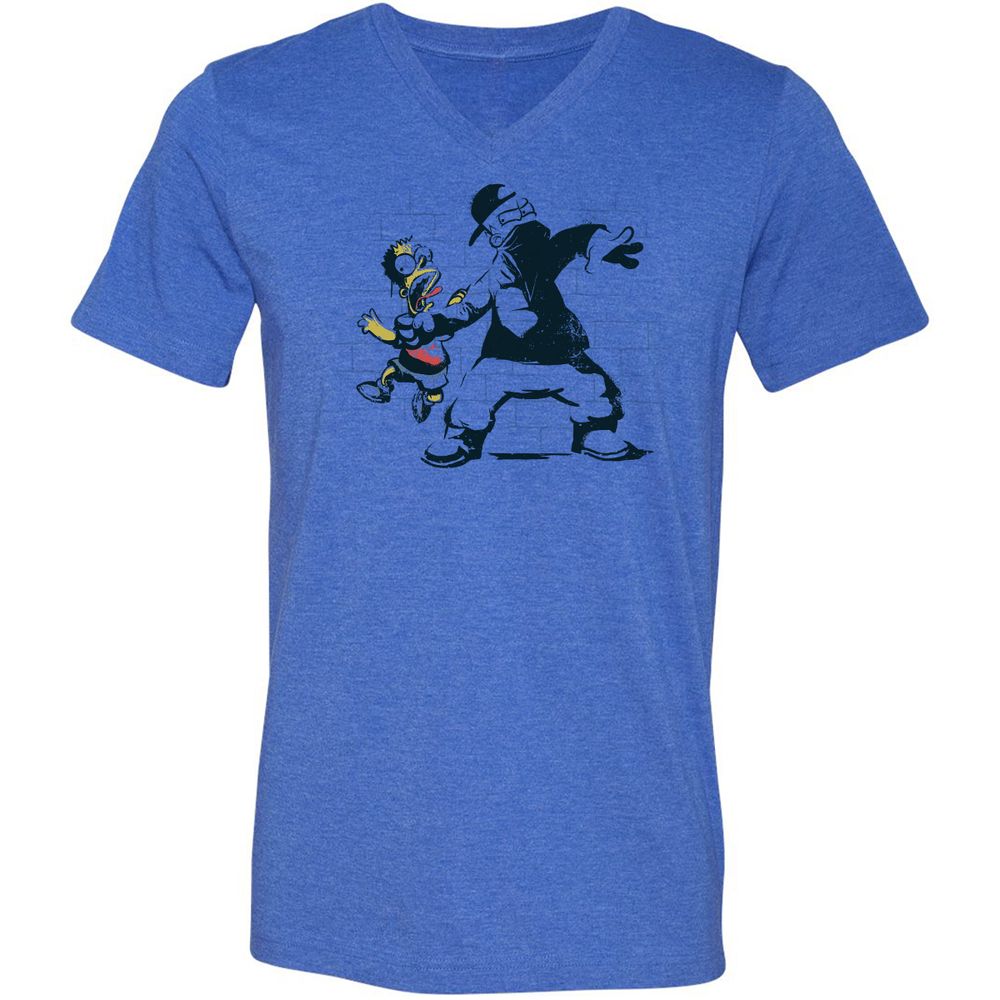 Unisex V-Neck T-Shirt - 9ZJKJMJJ - Heather True Royal - 14