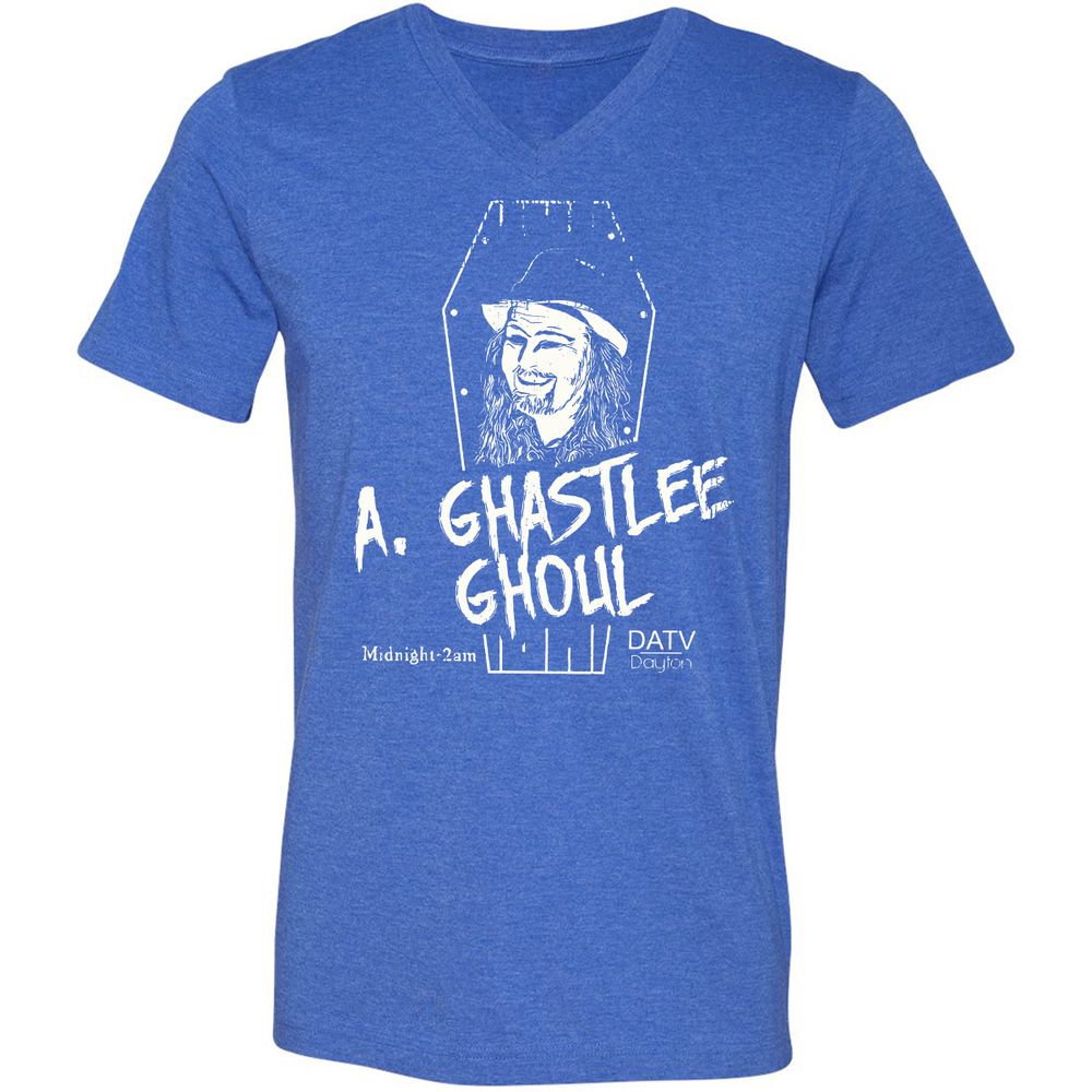 Unisex V-Neck T-Shirt - 3RVJ42AM - Heather True Royal - 14