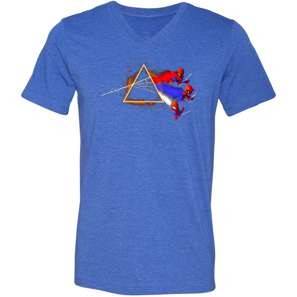 Unisex V-Neck T-Shirt - Y7VF84EQ - Heather True Royal - 14