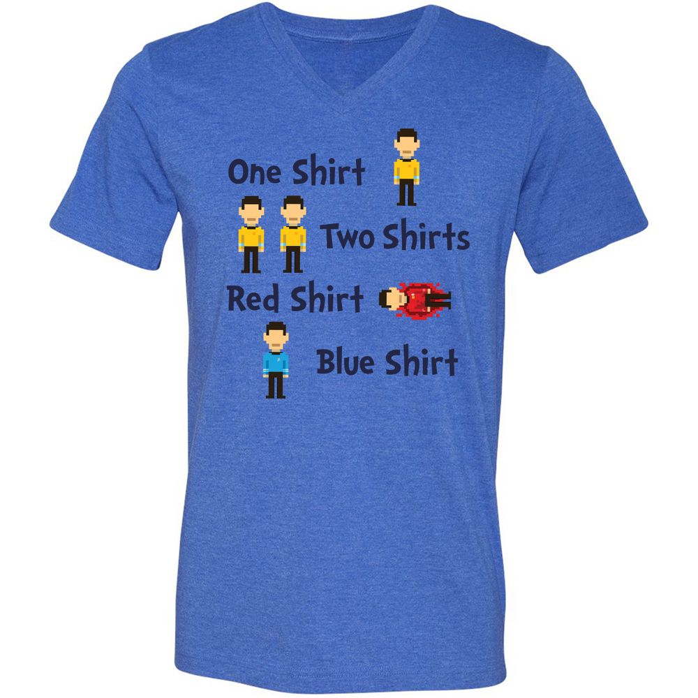 Red Shirt, Blue Shirt - Heather True Royal - 14