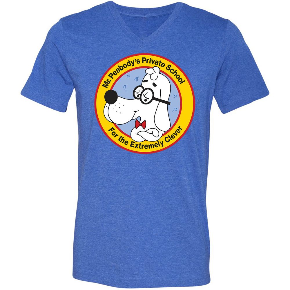 Unisex V-Neck T-Shirt - AHJYAQWW - Heather True Royal - 14