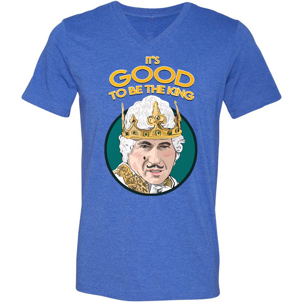 Unisex V-Neck T-Shirt - LA18SPNG - Heather True Royal - 14