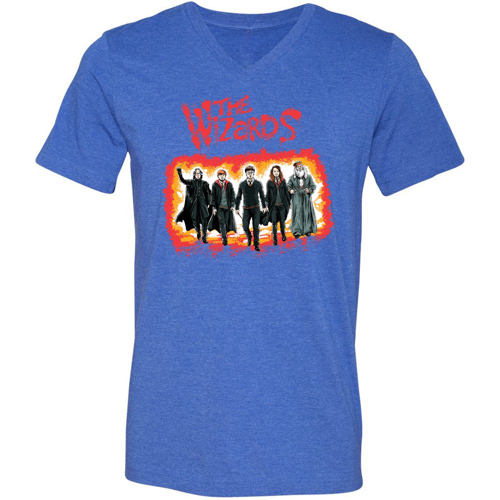 Unisex V-Neck T-Shirt - UUWE1FSK - Heather True Royal - 14