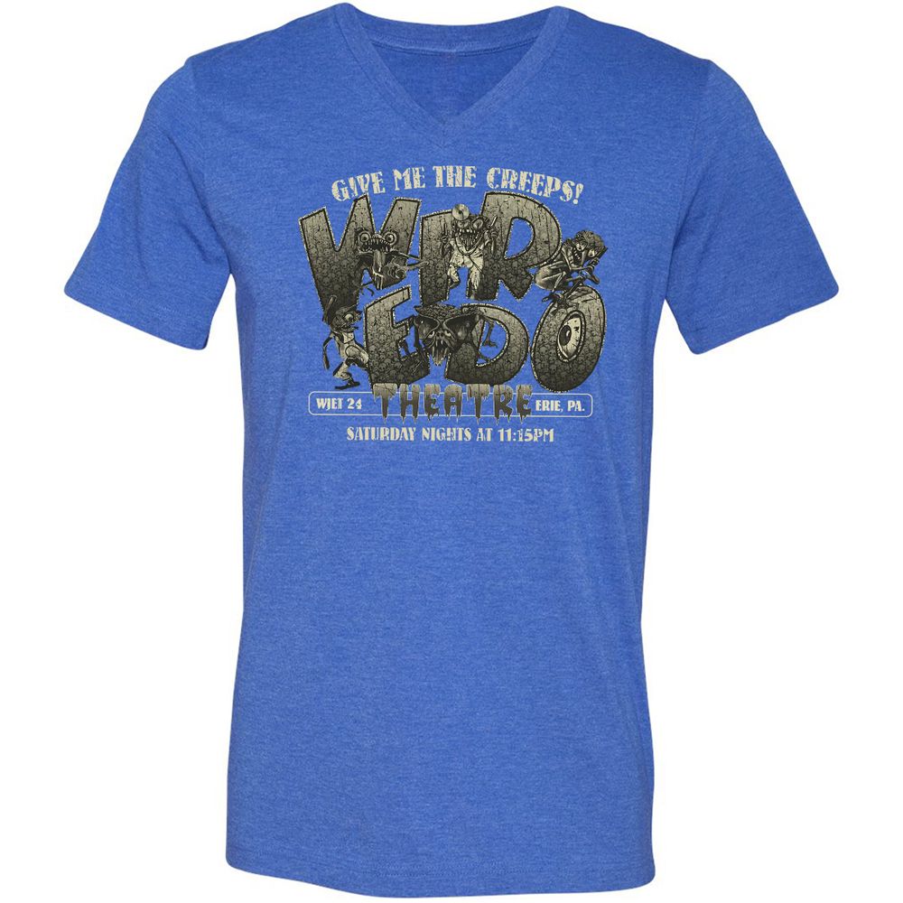 Unisex V-Neck T-Shirt - A5TCCGZD - Heather True Royal - 14