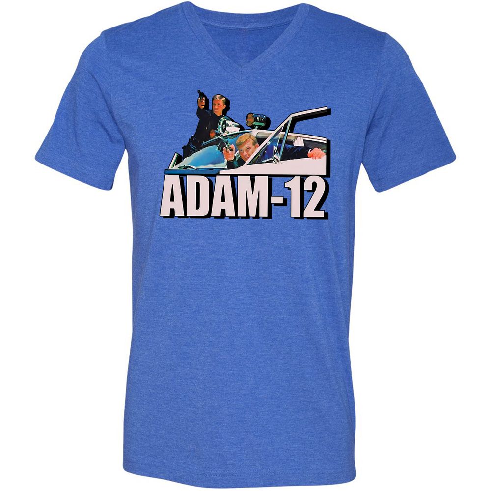 Unisex V-Neck T-Shirt - 64ECNBFA - Heather True Royal - 14