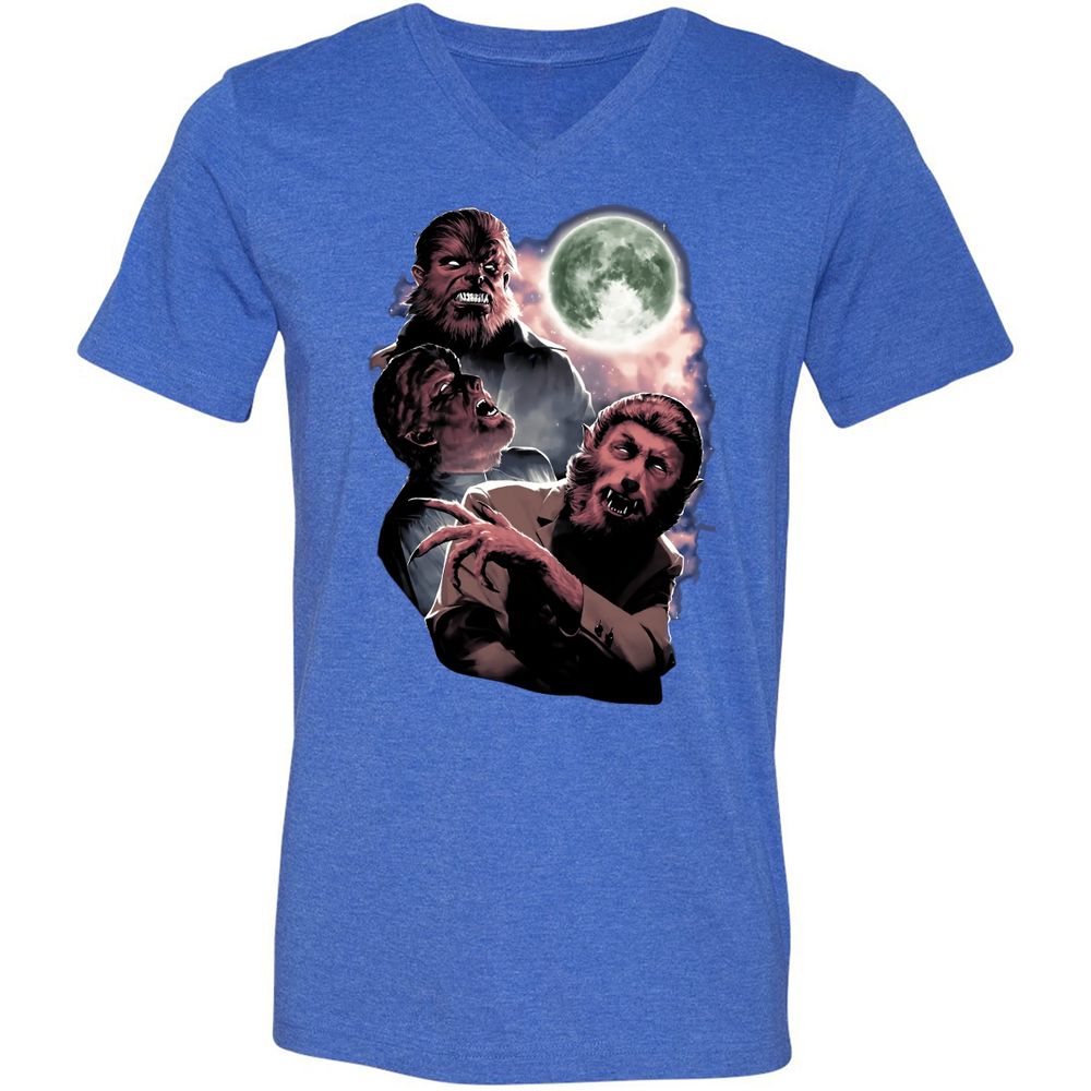 Unisex V-Neck T-Shirt - L399LW31 - Heather True Royal - 14