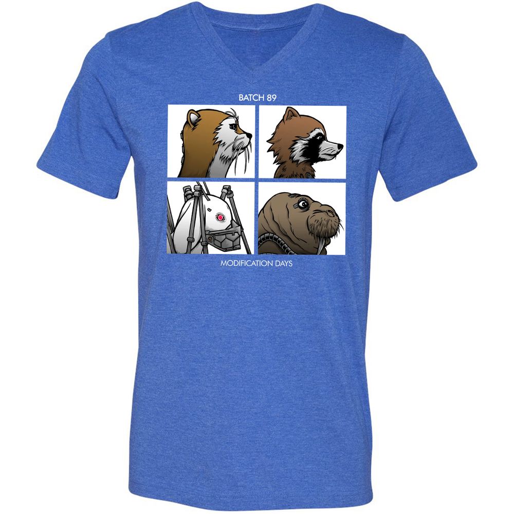 Unisex V-Neck T-Shirt - Z35HQ3ZJ - Heather True Royal - 14