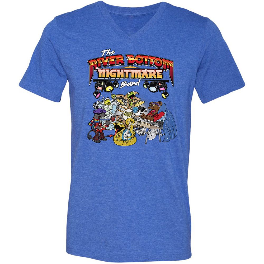 Unisex V-Neck T-Shirt - 6X6WVM84 - Heather True Royal - 14