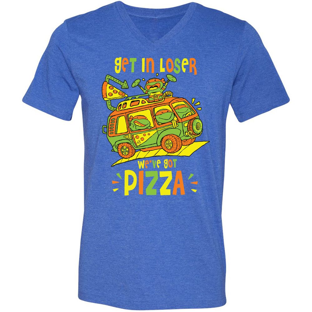 Unisex V-Neck T-Shirt - JACFERP9 - Heather True Royal - 14