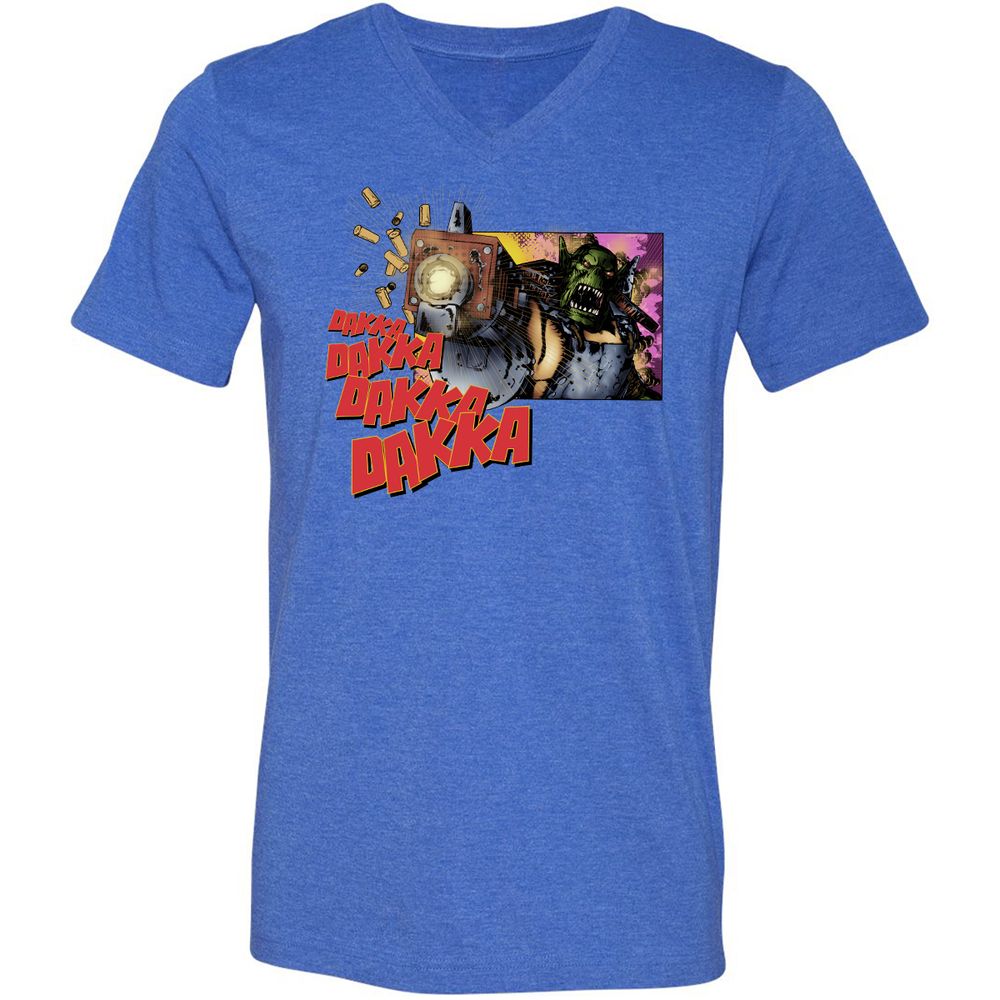 Unisex V-Neck T-Shirt - U9QZC8R1 - Heather True Royal - 14