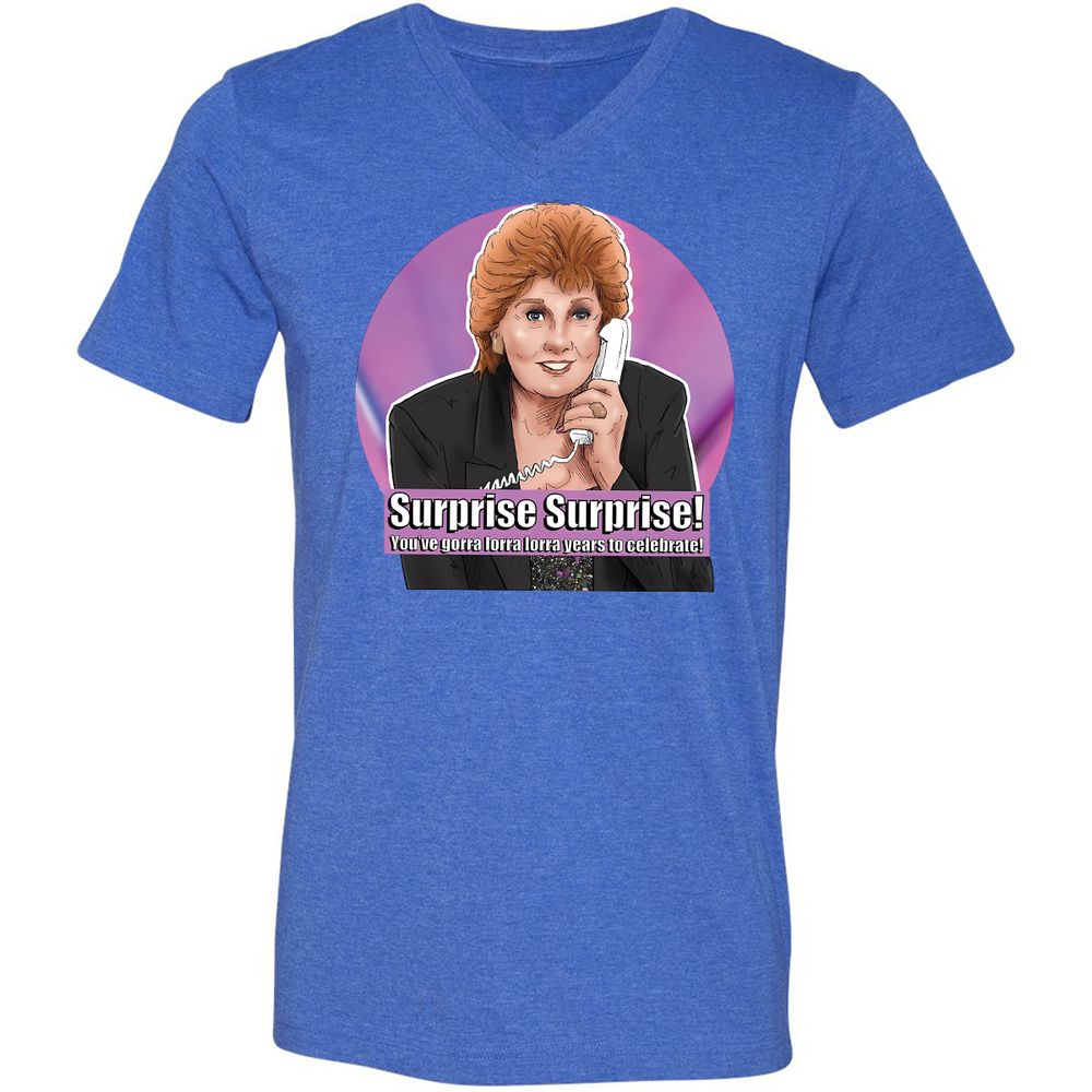Unisex V-Neck T-Shirt - VWSW1N7V - Heather True Royal - 14