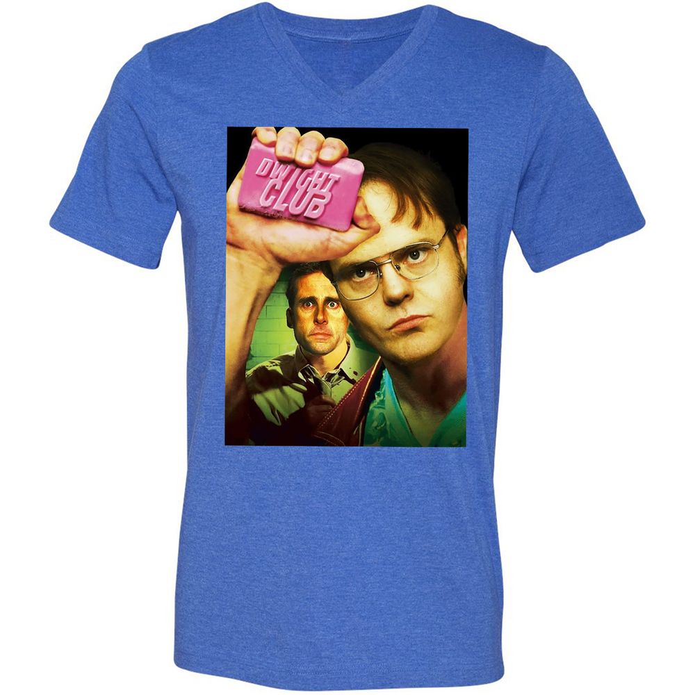 Unisex V-Neck T-Shirt - MZSRSNQJ - Heather True Royal - 14