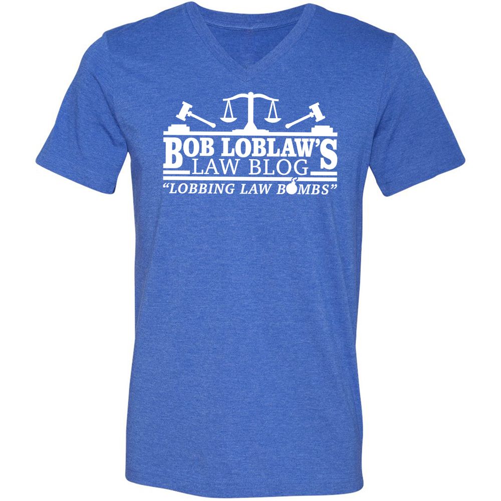 Unisex V-Neck T-Shirt - 9TFJB3ER - Heather True Royal - 14