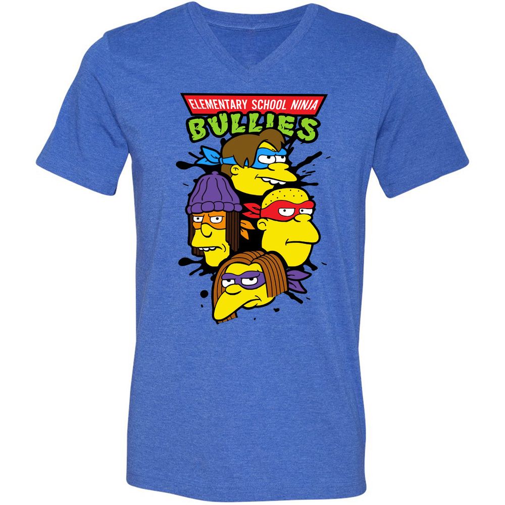Unisex V-Neck T-Shirt - RTVPKV9W - Heather True Royal - 14