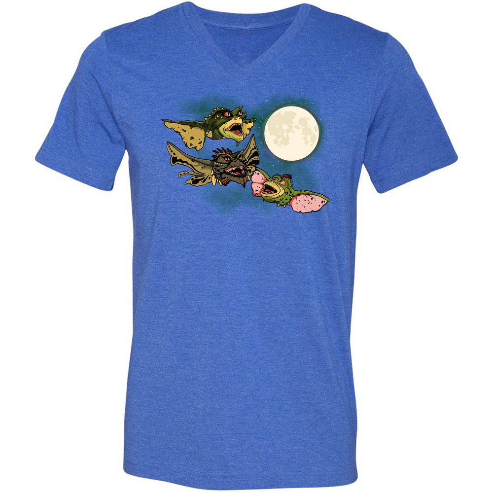 Unisex V-Neck T-Shirt - UTD67MMX - Heather True Royal - 14