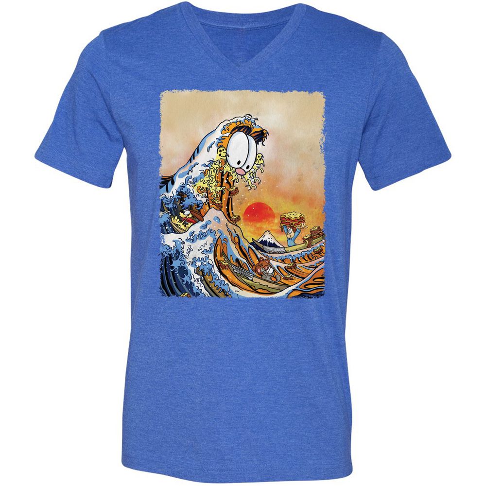 Unisex V-Neck T-Shirt - VRM8HMR1 - Heather True Royal - 14