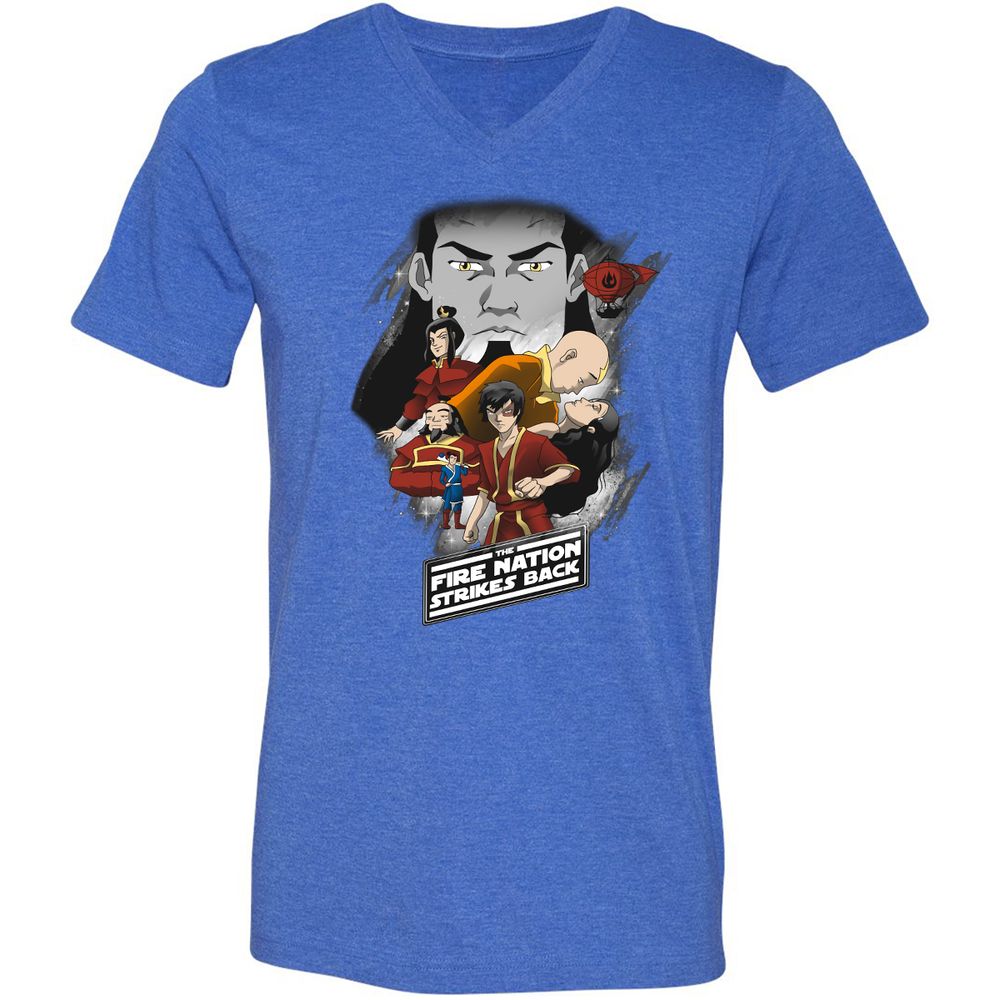 Unisex V-Neck T-Shirt - 2SYETPJV - Heather True Royal - 14