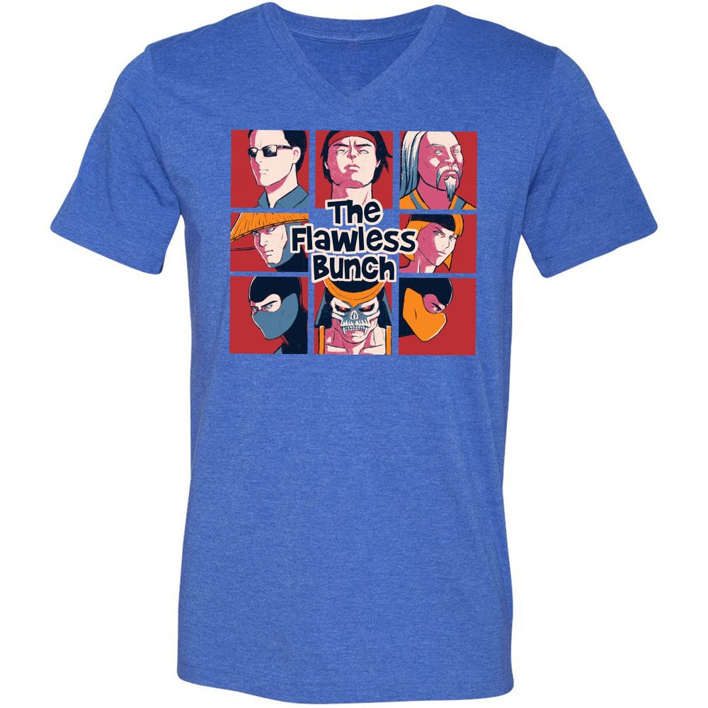 Unisex V-Neck T-Shirt - JENX9XF2 - Heather True Royal - 14