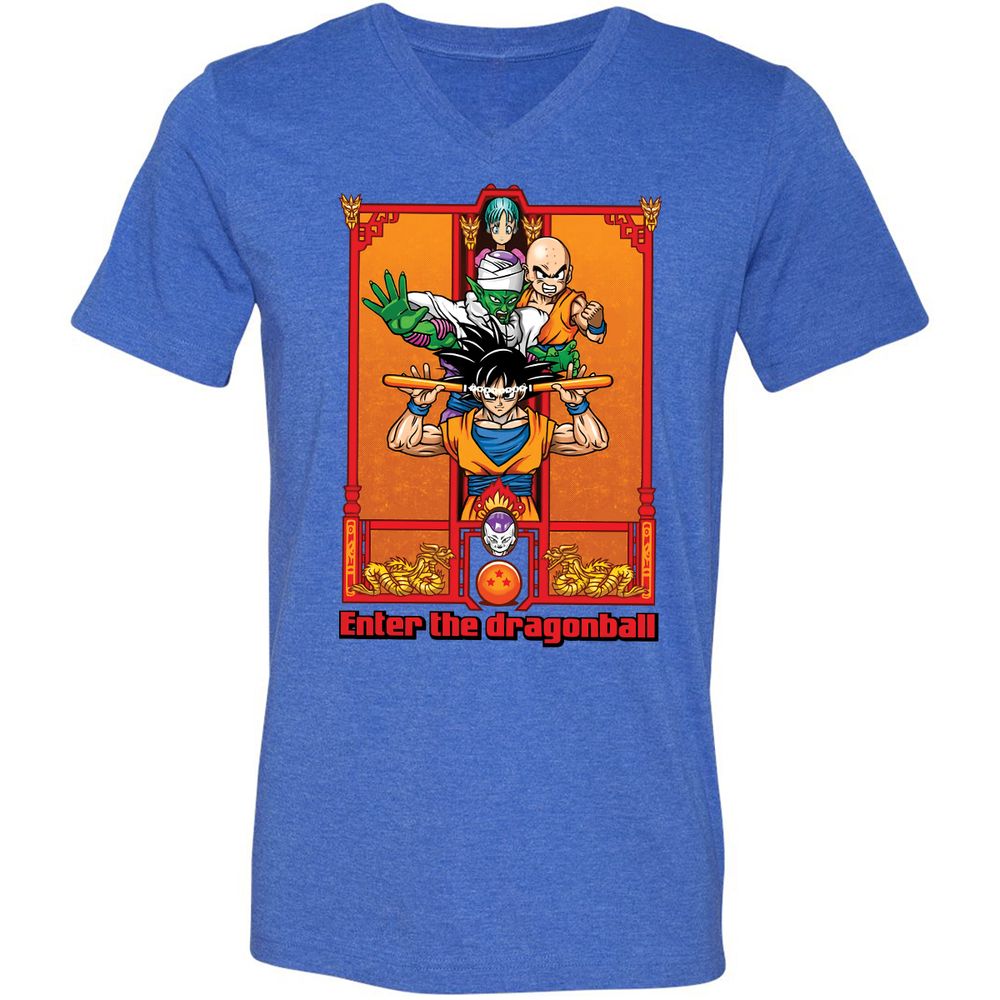 Unisex V-Neck T-Shirt - KVFW931P - Heather True Royal - 14