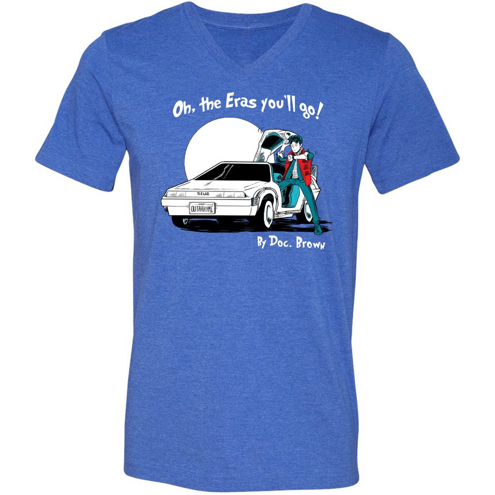 Unisex V-Neck T-Shirt - HL316JCV - Heather True Royal - 14