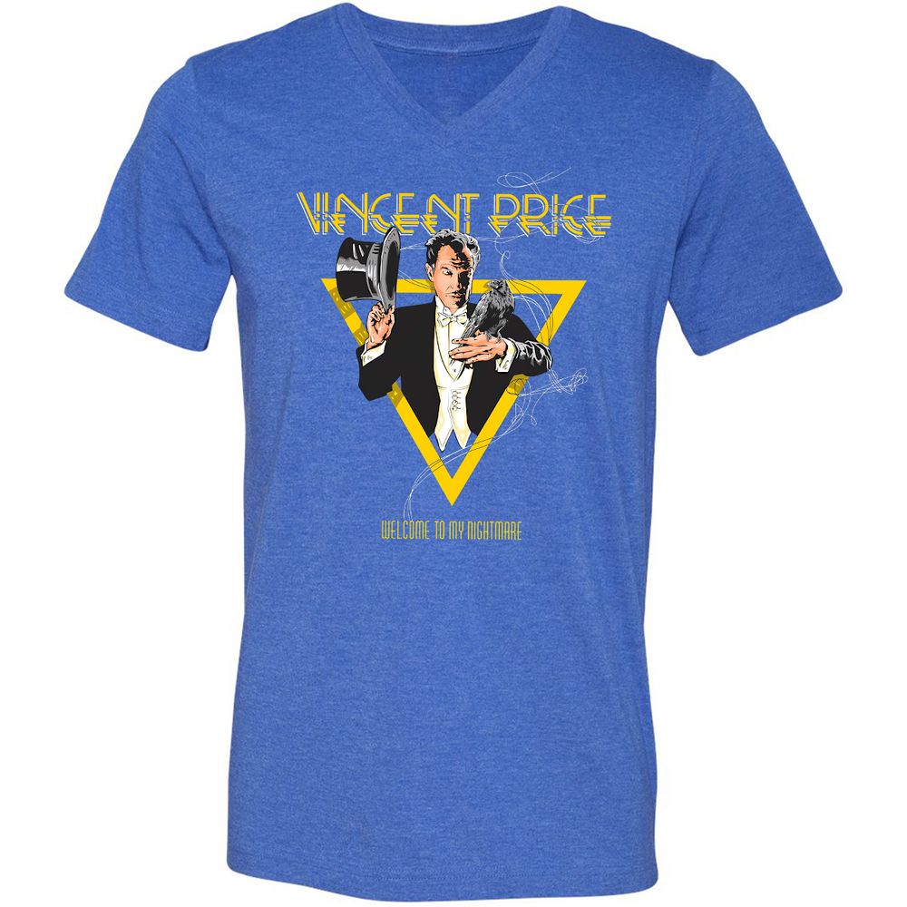 Unisex V-Neck T-Shirt - K8RSXQXG - Heather True Royal - 14