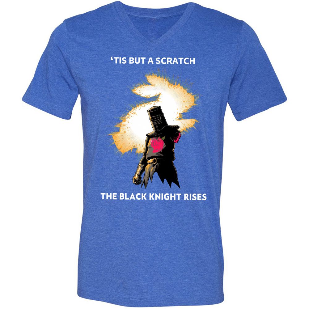 Unisex V-Neck T-Shirt - 1LRUG687 - Heather True Royal - 14