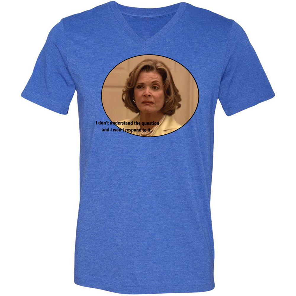 Unisex V-Neck T-Shirt - ZPYPUV49 - Heather True Royal - 14