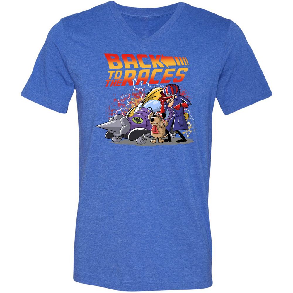 Unisex V-Neck T-Shirt - Q2SQ72VC - Heather True Royal - 14