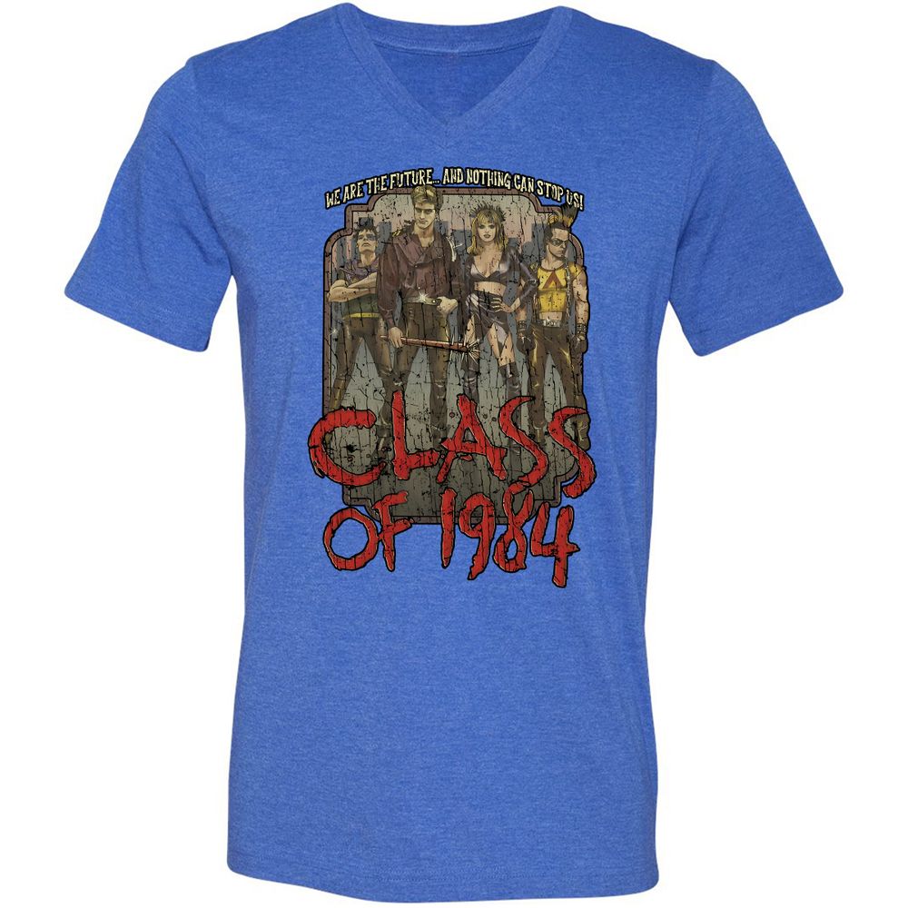 Unisex V-Neck T-Shirt - B639CDA3 - Heather True Royal - 14