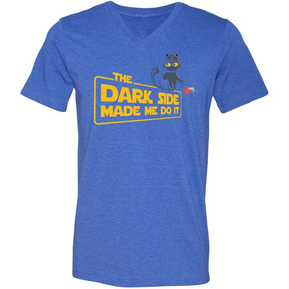 Unisex V-Neck T-Shirt - EXF2UAP1 - Heather True Royal - 14