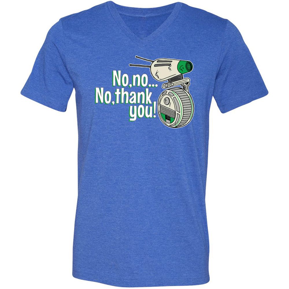 Unisex V-Neck T-Shirt - B8HRMB7P - Heather True Royal - 14