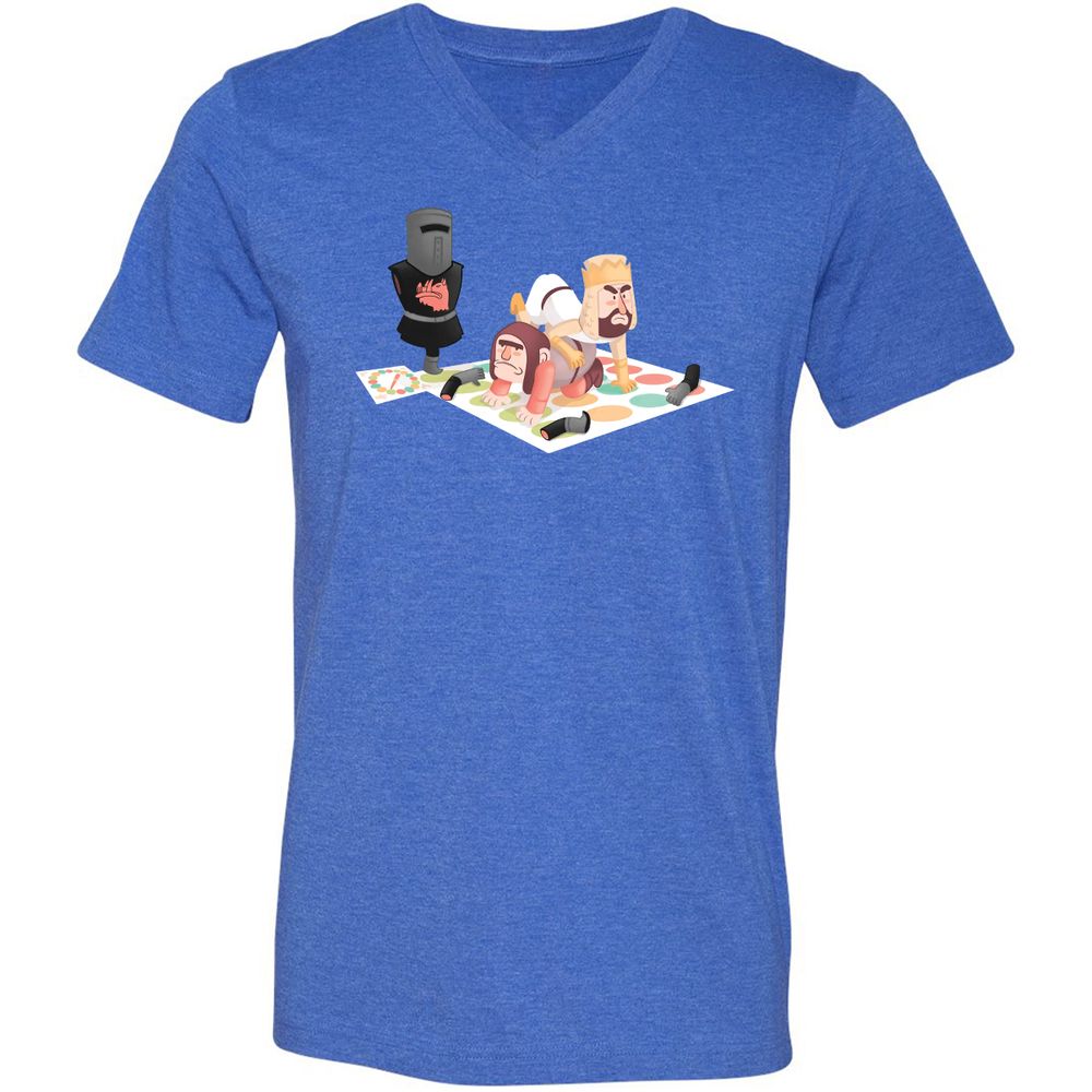 Unisex V-Neck T-Shirt - 262UKWCJ - Heather True Royal - 14