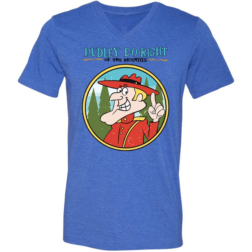 Unisex V-Neck T-Shirt - 6JEFTK17 - Heather True Royal - 14