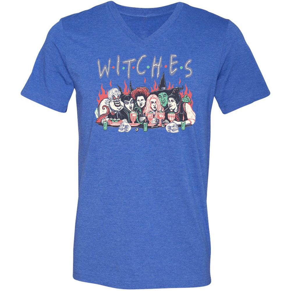 Unisex V-Neck T-Shirt - 72G1JJ7P - Heather True Royal - 14