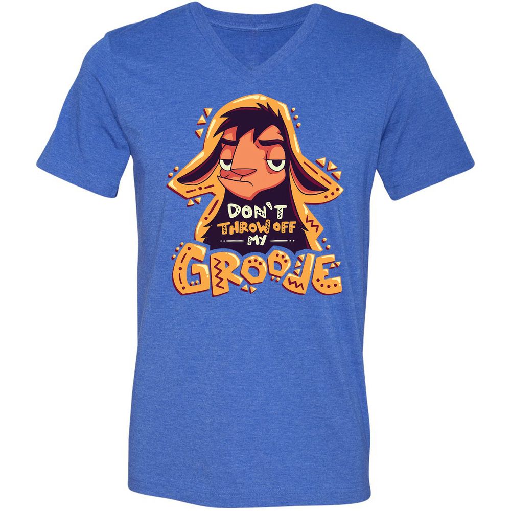 Unisex V-Neck T-Shirt - HTN2R35X - Heather True Royal - 14