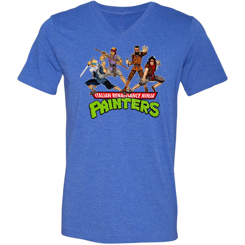 Unisex V-Neck T-Shirt - YTBGRQ4V - Heather True Royal - 14