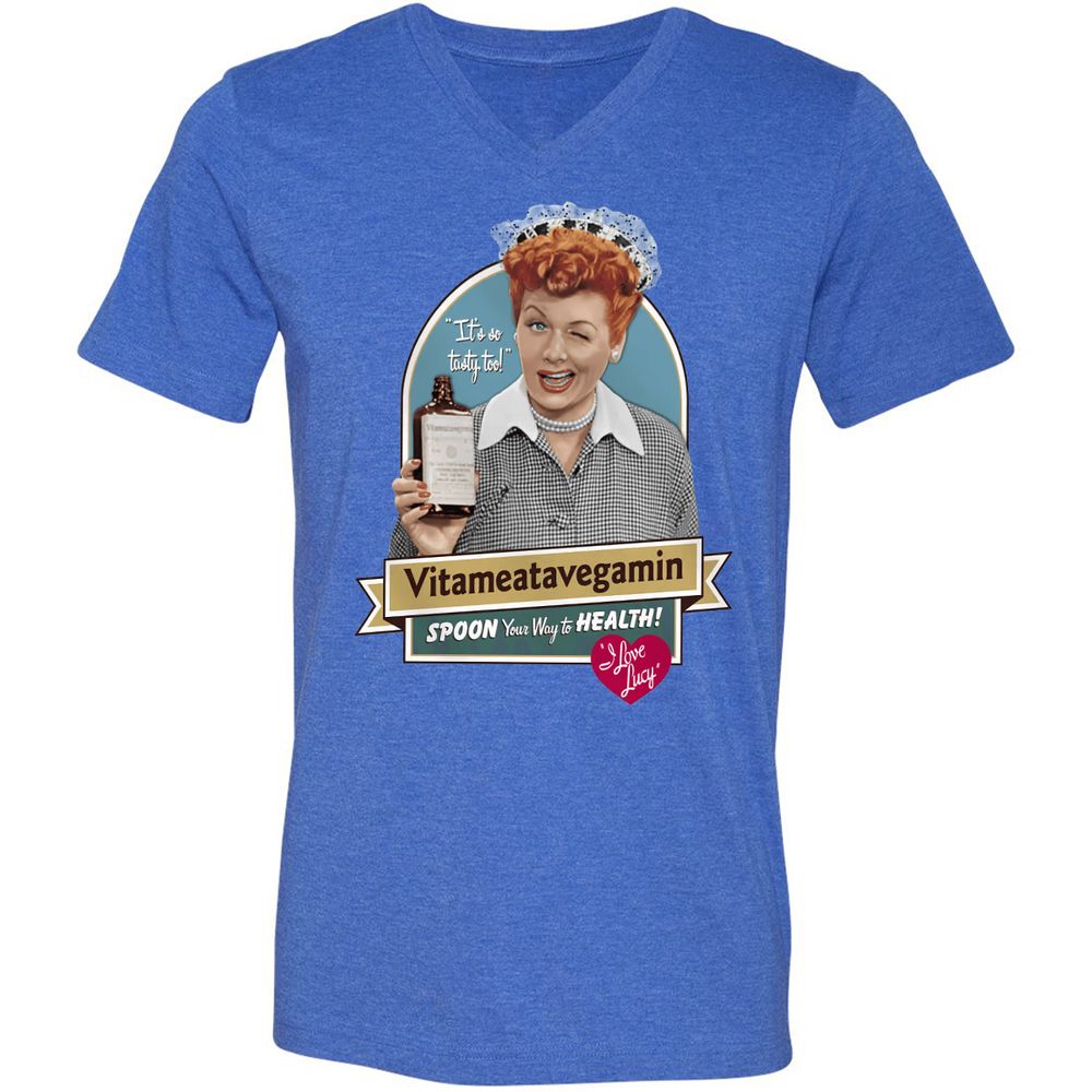 Unisex V-Neck T-Shirt - 2GAG99S8 - Heather True Royal - 14