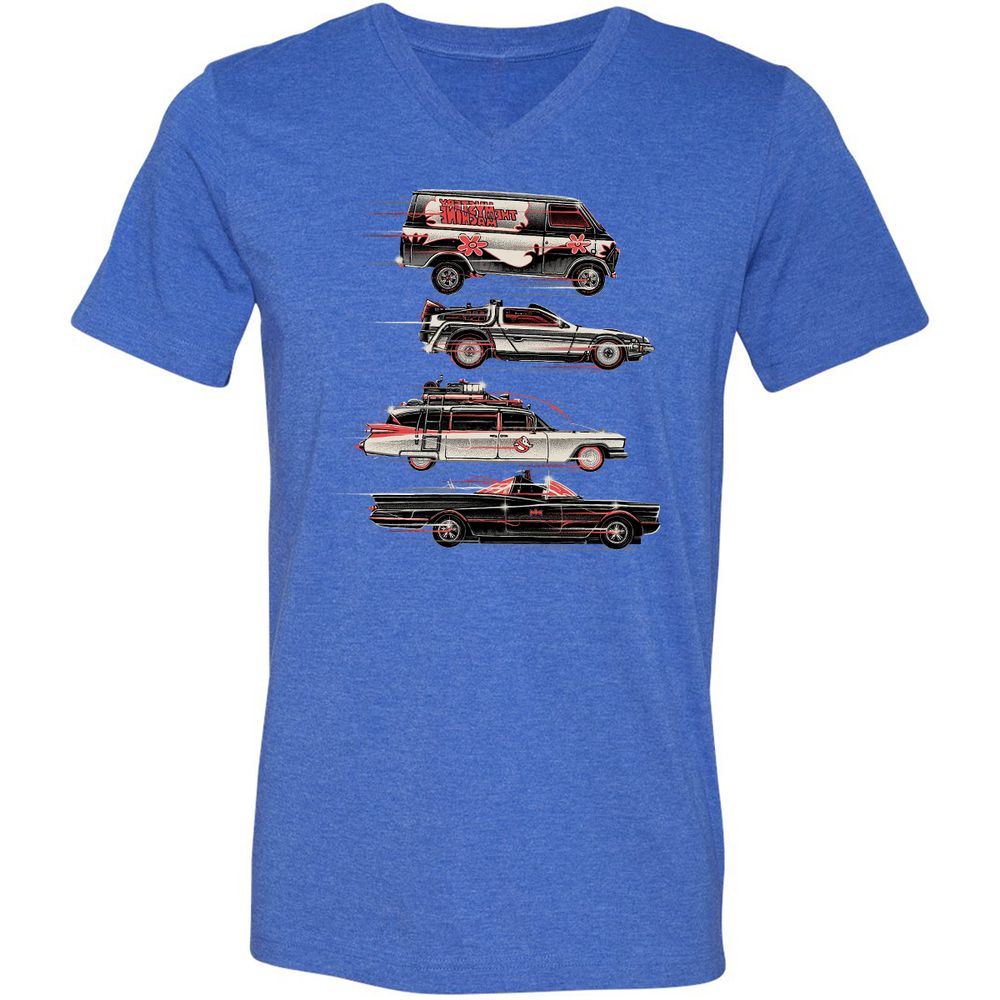 Unisex V-Neck T-Shirt - MQ38C4TY - Heather True Royal - 14