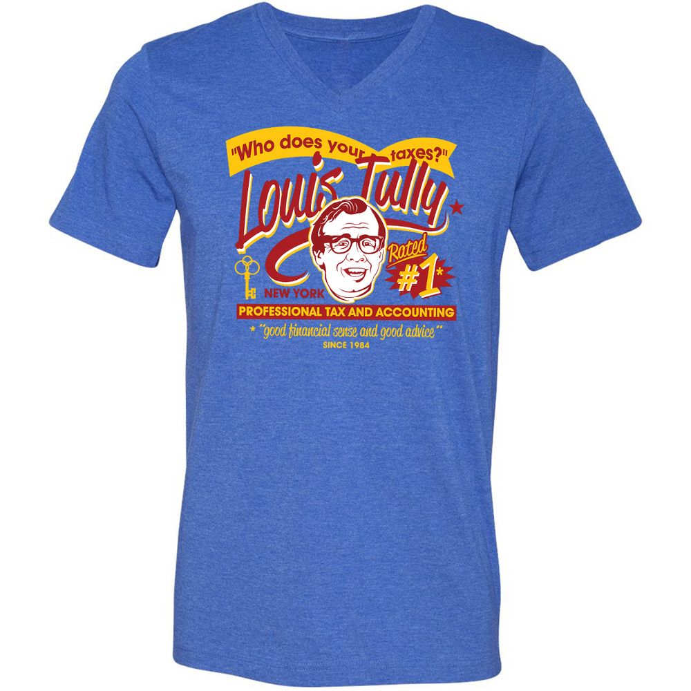 Unisex V-Neck T-Shirt - VRGFDXWB - Heather True Royal - 14